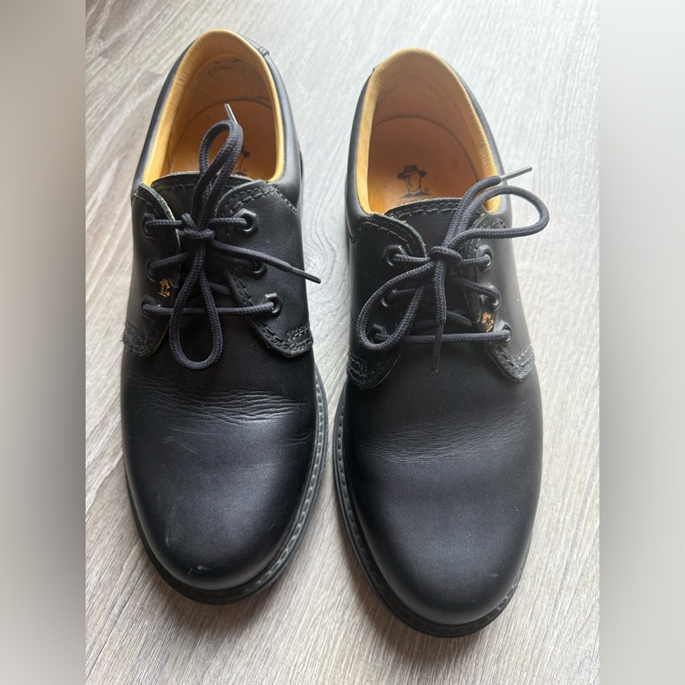 Black Leather Men's Oxfords